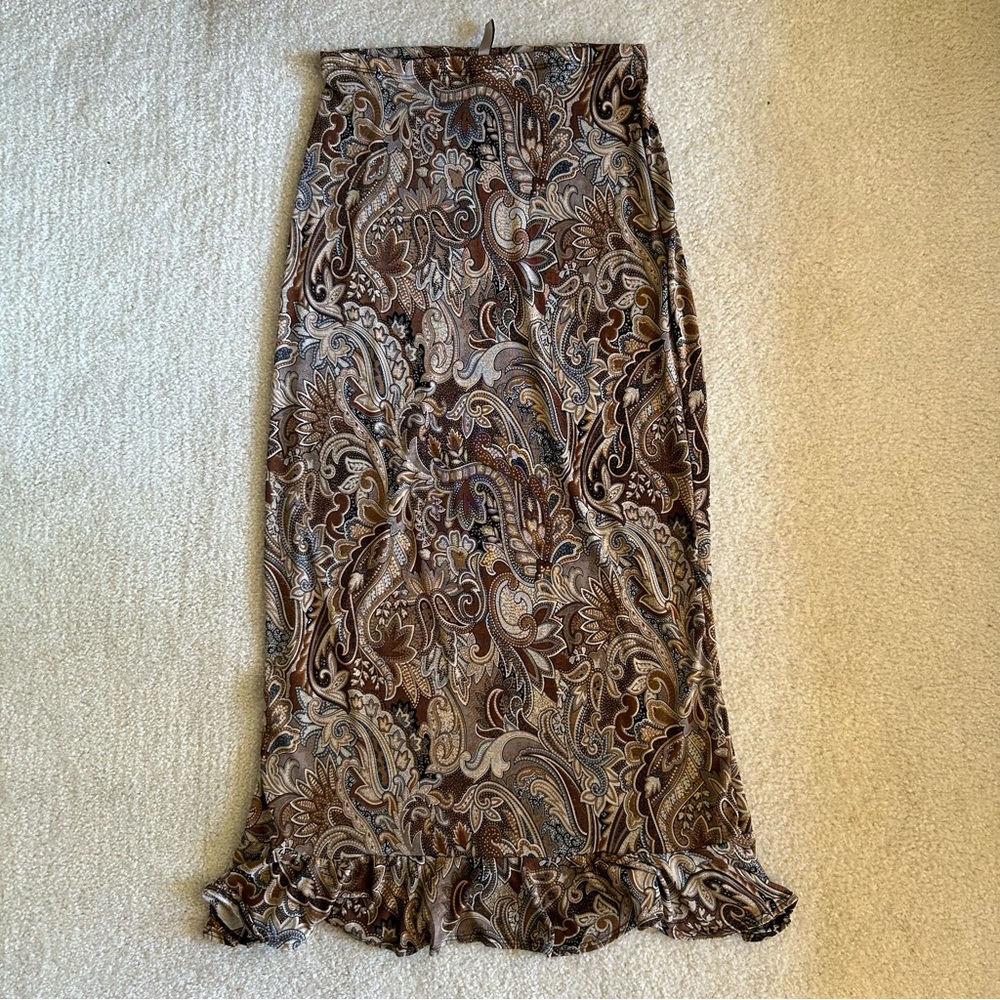 Vintage paisley maxi skirt